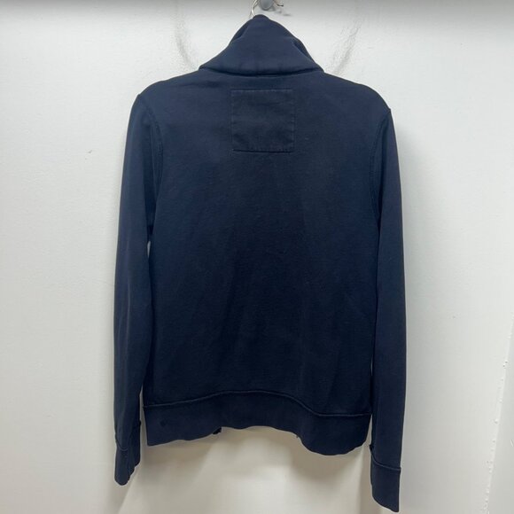 Hollister Y2k black blue layered sweatshirt zip up jacket medium - Picture 10 of 11